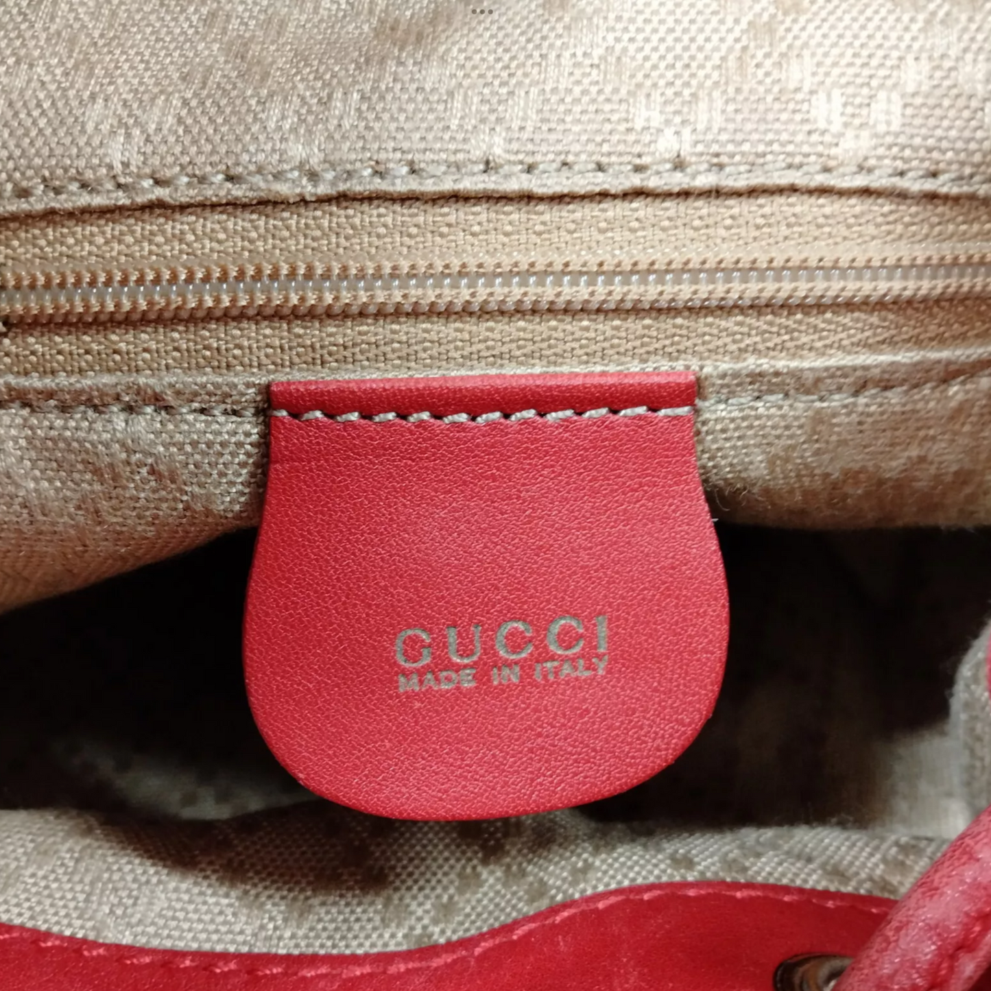 GUCCI Red Backpack