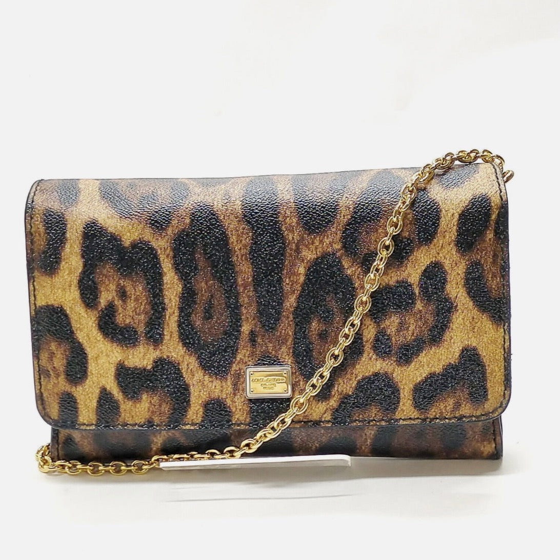 DOLCE & GABBANA Leopard Print Crossbody Bag