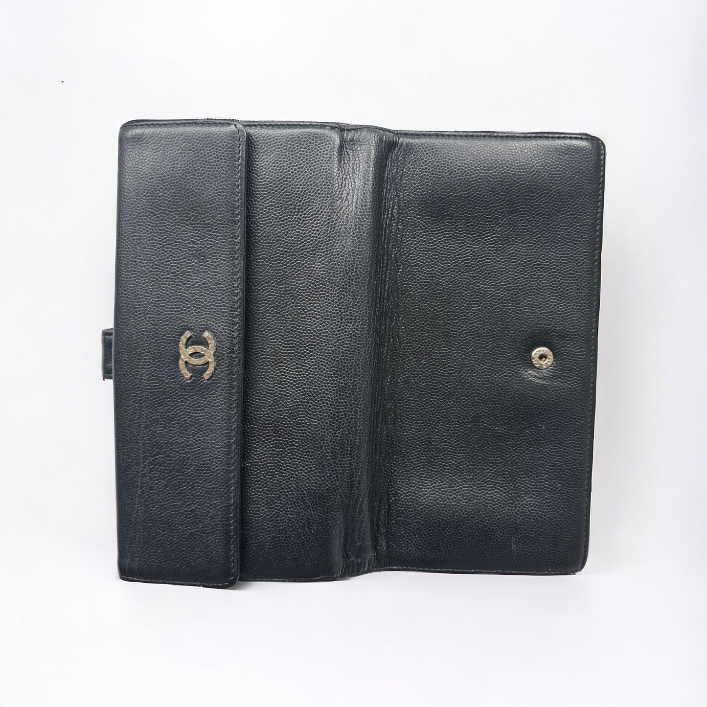 COCO CHANEL Mark Long Black Wallet